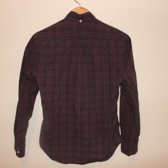 Gitman Vintage twill oxford shirt size small red/green - Picture 3 of 5